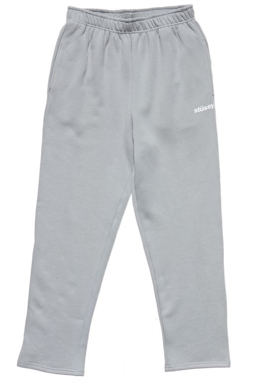 Stussy Womens Italic Crop Sweat Pants Grey - XEMJV1539